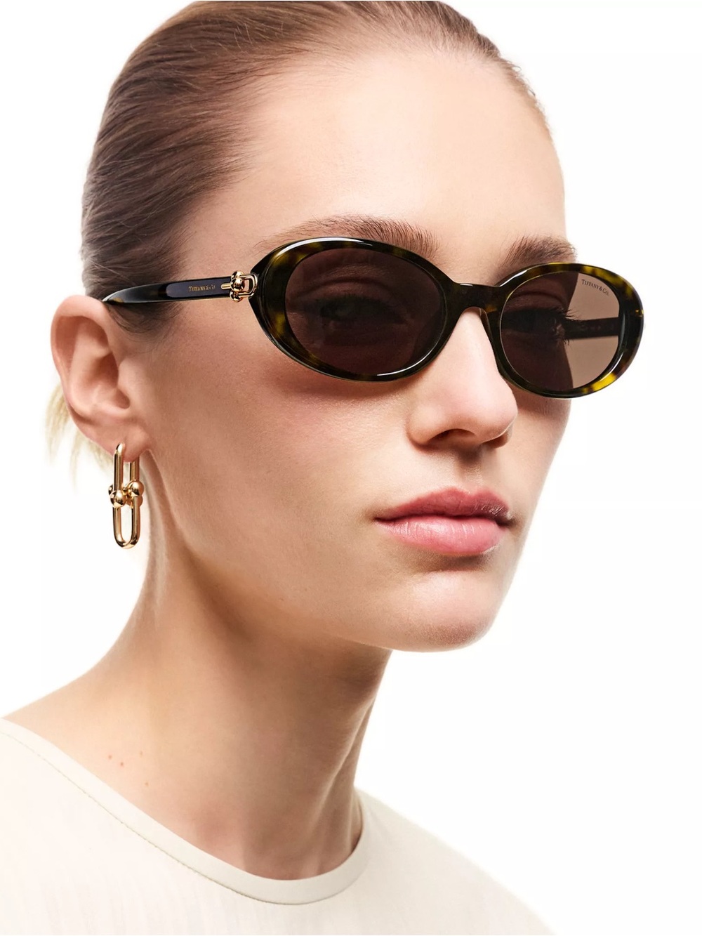 Tiffany & Co. Women's Tortoise Hardware Round Sunglasses - Brown